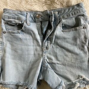 American Eagle high waist shorts. Light wash. Size 6.